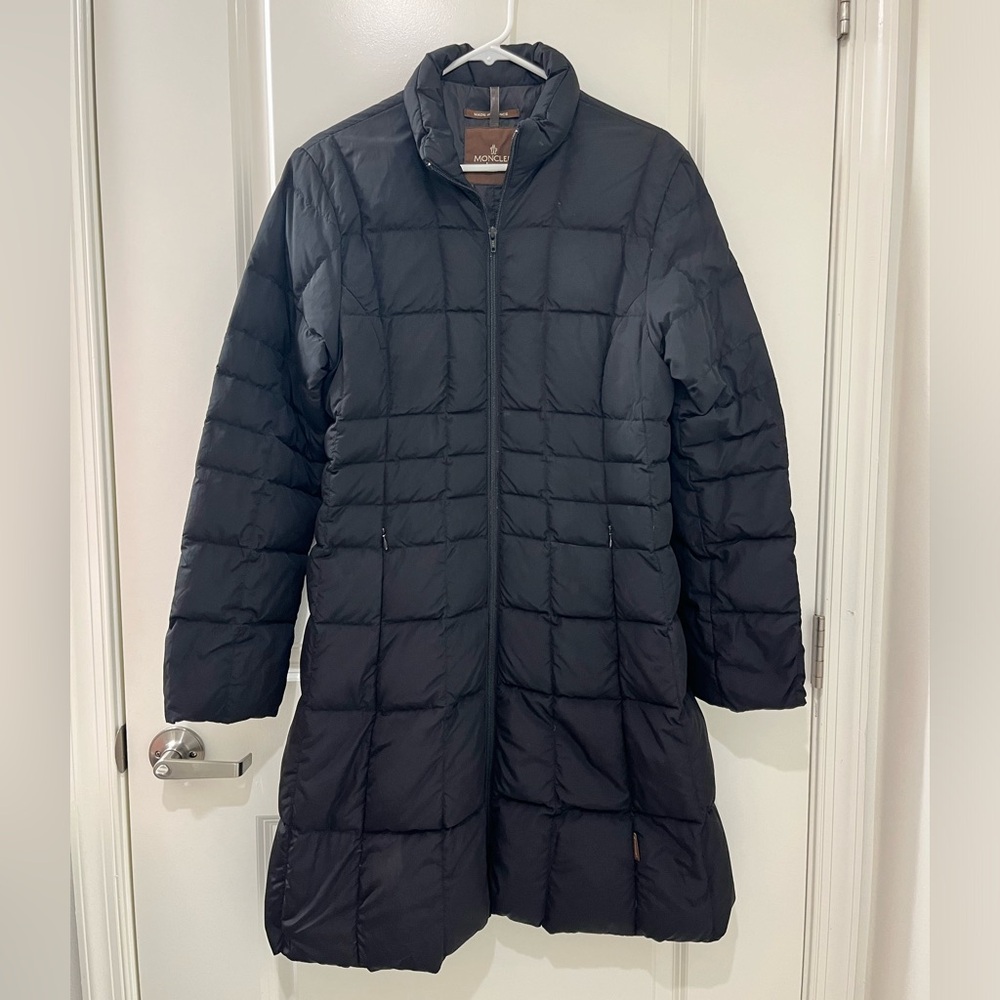 Moncler Long Black Puffer Jacket Size 3